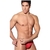 Sunga roja de licra desmontable con velcro