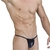 Tanga de vinilo negro