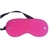 Antifaz rosa fluo con peluche negro