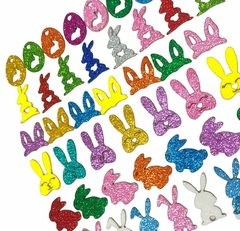 100 Adesivos Sortidos Pet Páscoa Coelho Aplique Eva - comprar online