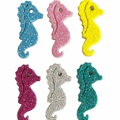 100 Adesivos Cavalo Marinho Coloridos