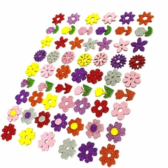 100 Adesivos Pet Flores Eva - loja online