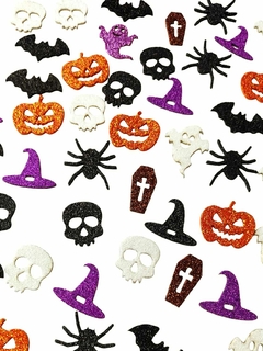 100 Adesivos Pet Halloween Sortios na internet