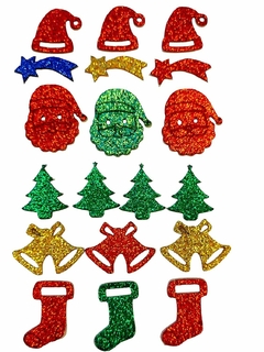 100 Adesivos Pet Aplique Natal Eva Glitter Pet Shop Cães