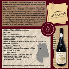 CHAKANA ESTATE SELECTION ~ Pinot Noir - Vidos wines