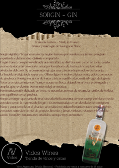 GIN SORGIN ~ made in France - Vidos wines