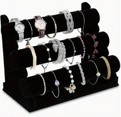 Exhibidor de pulseras 3 niveles de terciopelo - BLINIUS SHOP