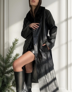 Tapado de Trench con Peluche de cuero - comprar online