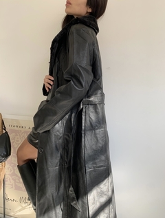 Tapado de Trench con Peluche de cuero - tienda online
