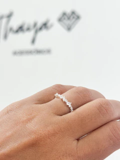 Anel de Prata 925 Navetes Fino - comprar online