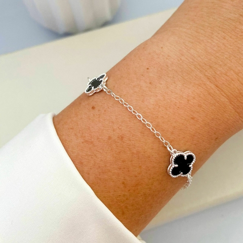 Pulseira Trevo Preto