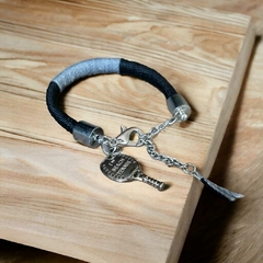 Pulseira Duo Linha Prero e Cinza - comprar online