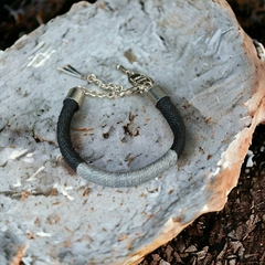 Pulseira Duo Linha Prero e Cinza