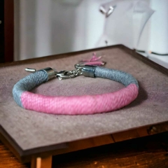 Pulseira Duo Linha Cinza e Rosa na internet