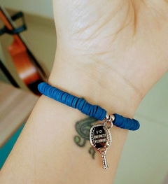 Pulseira Disco Azul Com Pingente Beach Tênnis na internet