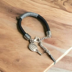 Imagem do Pulseira Duo Linha Prero e Cinza
