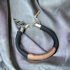 Pulseira Duo Linha Preto e Bege