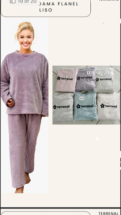 Pijama dama liso acanalado
