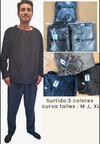 Pijama hombre acanalado