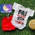Conjunto body estampa "PAI" vermelho