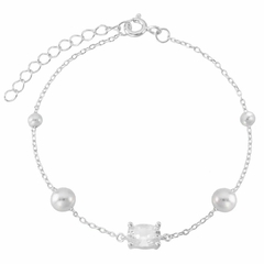 Pulseira Pérolas Branca