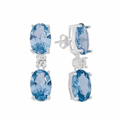 Brinco Oval Aquamarine - comprar online