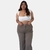 Top recto crepe gra - comprar online