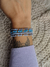 Pulsera de cristales y oro laminado celeste en internet