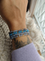 Pulsera de cristales y oro laminado celeste - accesorios.amapolas
