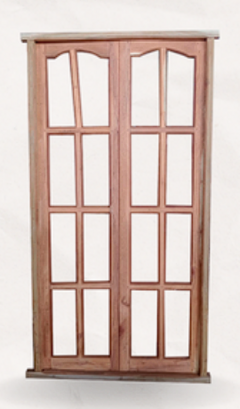 Ventana Algarrobo 2 Hojas 8 Vidrios 100x150