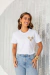 Camiseta Três Estrelas Aplicação - Branca