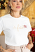 Camiseta - Bordada Fé Florzinha Off na internet
