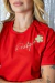 Camiseta Bordada Protegida Florzinha - Vemelha - comprar online