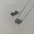 Conjunto Flor Cravejado em Zircônia