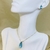 Conjunto Colar e Brinco Pedra Fusion Gota – Azul Tiffany