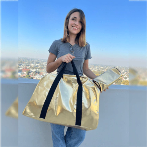 Bolso Otilia Galaxia Metalizado(58x38cm) + Cartuchera (24cm)