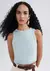 Regata Feminina Cropped Decote Halter Neck Em Ribana Canelada 4AJ0 - comprar online