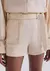 Shorts Clochard Cintura Alta Com Linho K5TB na internet