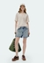 shorts jeans feminino reto cintura média