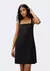Vestido Curto Decote Quadrado