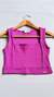 Cropped Canelado Decote Quadrado - comprar online