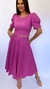Conjunto Saia Cropped Feminina Evasê Tricoline - loja online