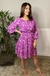Vestido Estampa Floral Roxo na internet
