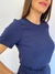 Blusa Feminina Básica Crepe Azul Marinho - comprar online