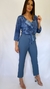 Calça Alfaiataria Bolso Traseiro Azul