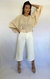 Blusa em Crepe Manga Ampla Bege