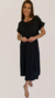Conjunto Feminino Crepe Saia Midi E Blusa Preto na internet