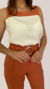 Conjunto Feminino Calça Clochard E Regata Bicolor Terracota - comprar online