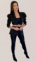 Blazer Manga Bufante Preto - LE PORTER