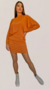 Vestido Canelado Manga Ampla - loja online